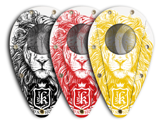 Jas Sum Kral JSK Xikar cigar cutters with laser-engraved artwork