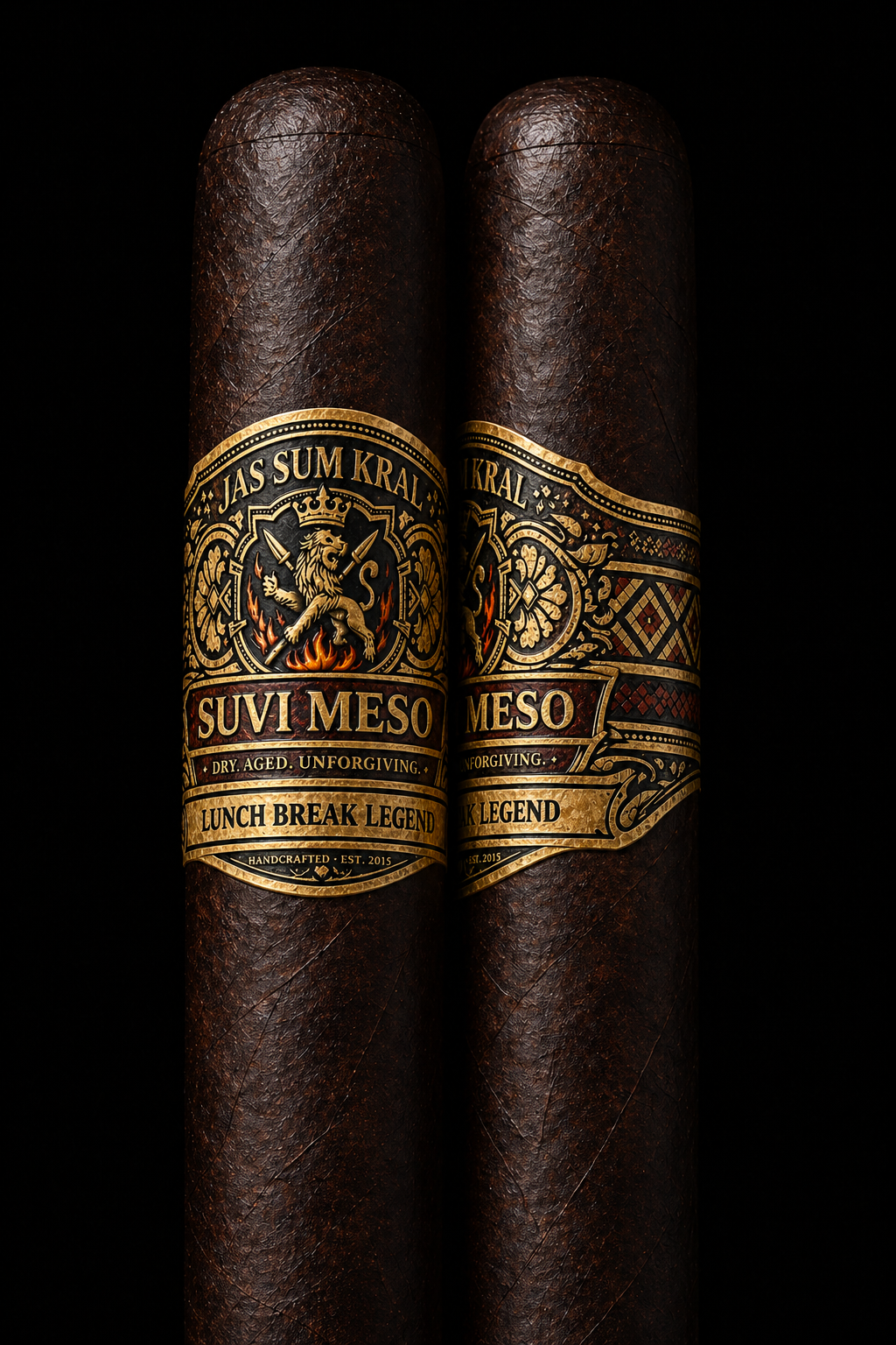Suvi Meso — two cigars side by side — Jas Sum Kral Lunch Break Legend